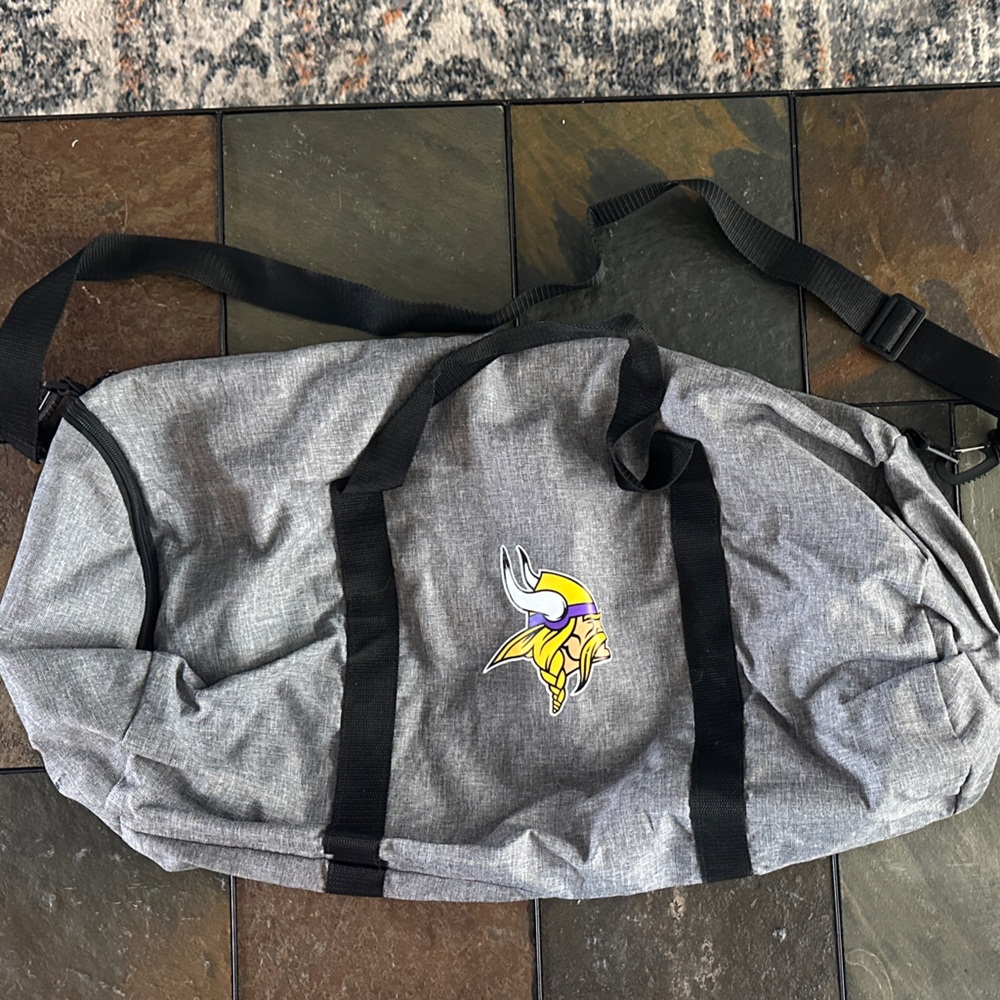NFL Gray Duffel Bag with Team Logo